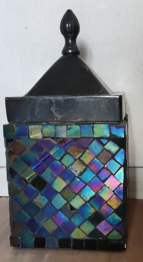 Mozaïek pot met deksel, Antiek en Kunst, Ophalen of Verzenden