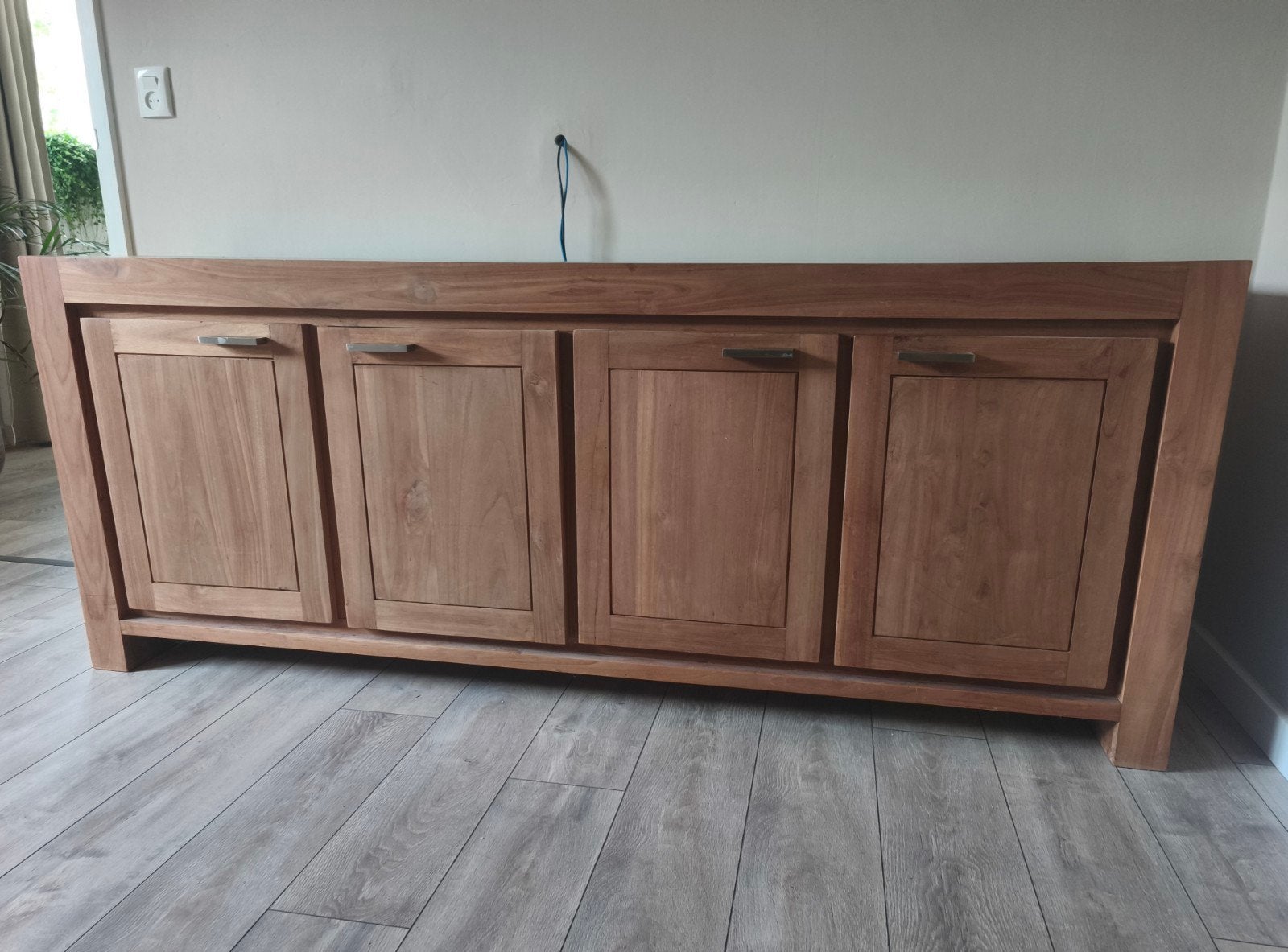 Teakhouten dressoir, Ophalen, Teakhout, 200 cm of meer, 25 tot 50 cm