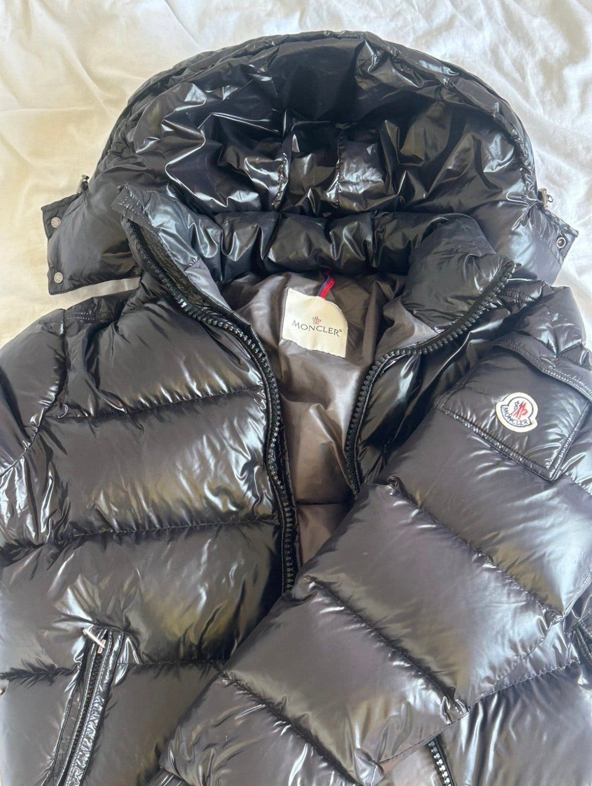 Moncler Maya jas - S, M, L, Kleding | Heren, Jassen | Winter, Ophalen of Verzenden, Zo goed als nieuw, Overige maten, Zwart