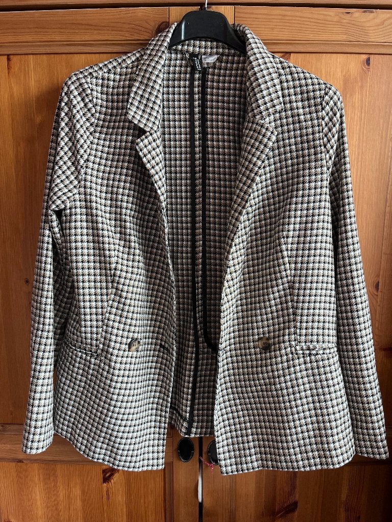Blazer geruit H&M, H&M, Zwart, Ophalen of Verzenden, Jasje