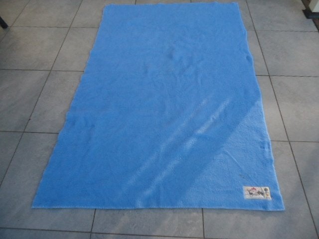 AaBe 100% Zuiver Scheerwol, Huis en Inrichting, Gebruikt, Eenpersoons, Blauw, Dekbedovertrek