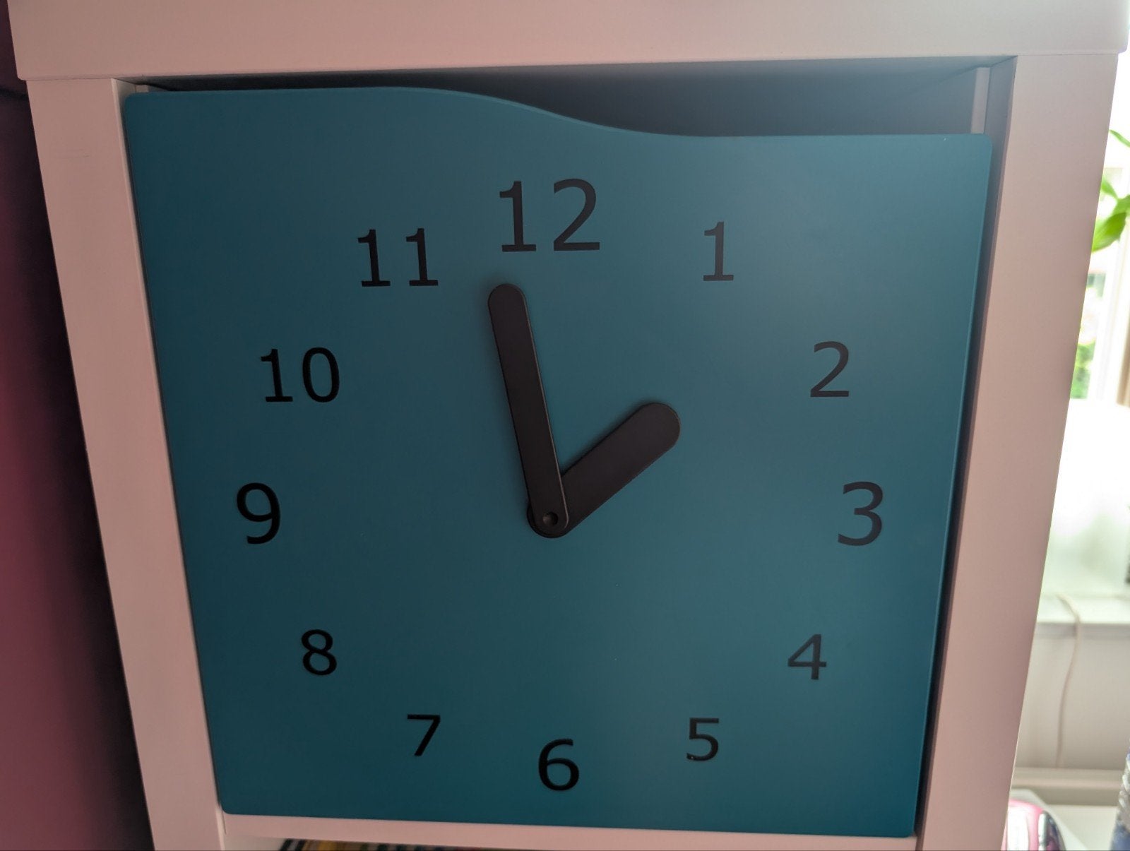 IKEA Kallax inzetkastje met klok, Ophalen, Gebruikt