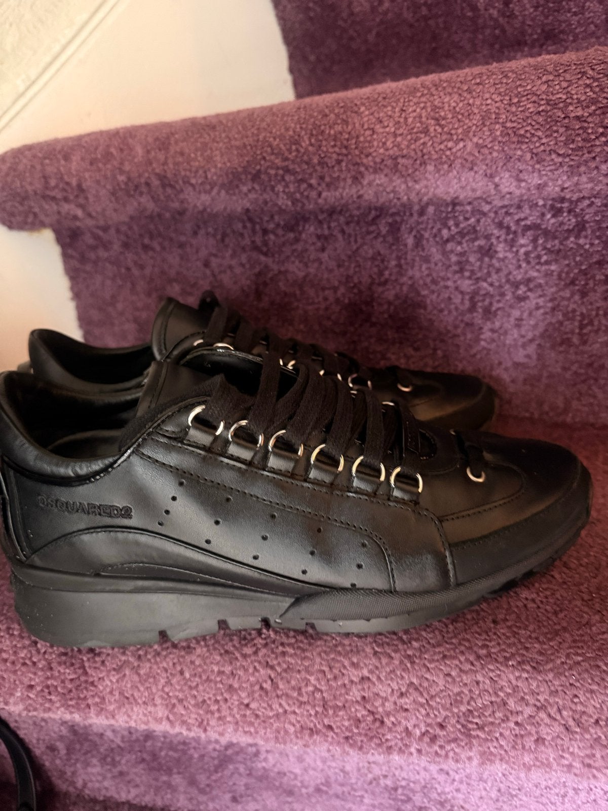 Dsquared2 Icon Sneakers Zwart - Maat 39, Ophalen of Verzenden, Zo goed als nieuw, Zwart, Sneakers of Gympen