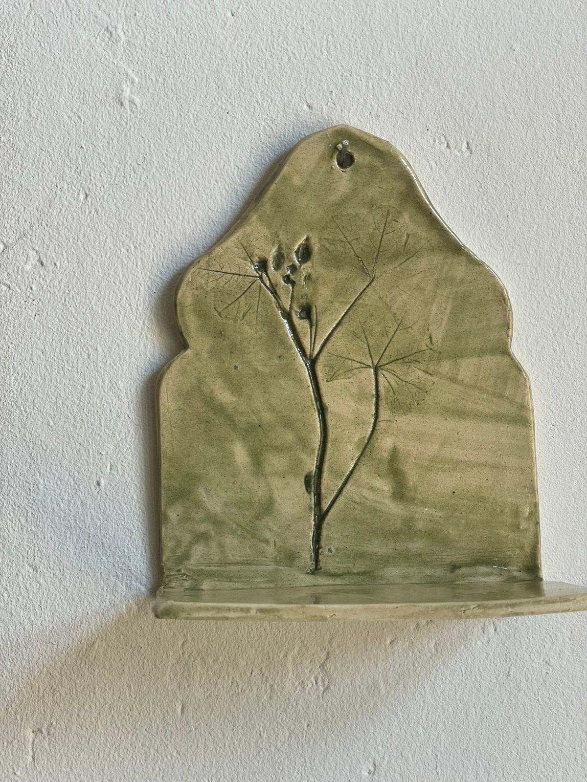 Wandaltaartje keramiek, Huis en Inrichting, Ophalen of Verzenden, Nieuw, Groen, Kandelaar