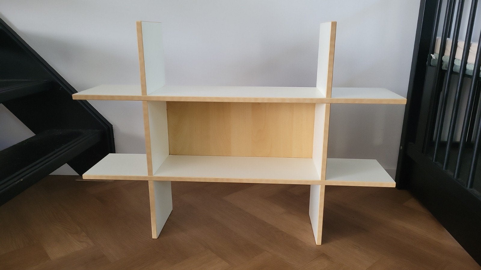 Wit wandkastje / boekenplank, Huis en Inrichting, Kasten | Boekenkasten, Ophalen, Met plank(en), Gebruikt, 50 tot 100 cm