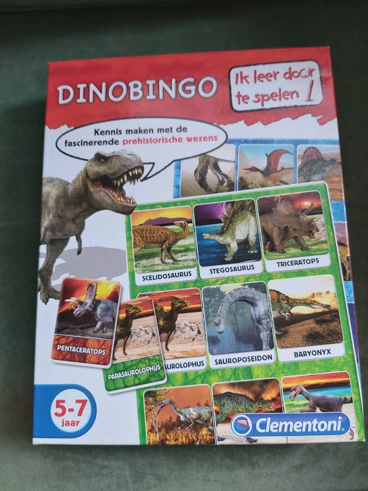 Clementoni DinoBingo: Leer spelenderwijs over dinosaurussen, Vijf spelers of meer, Ophalen of Verzenden, Zo goed als nieuw, Clementoni