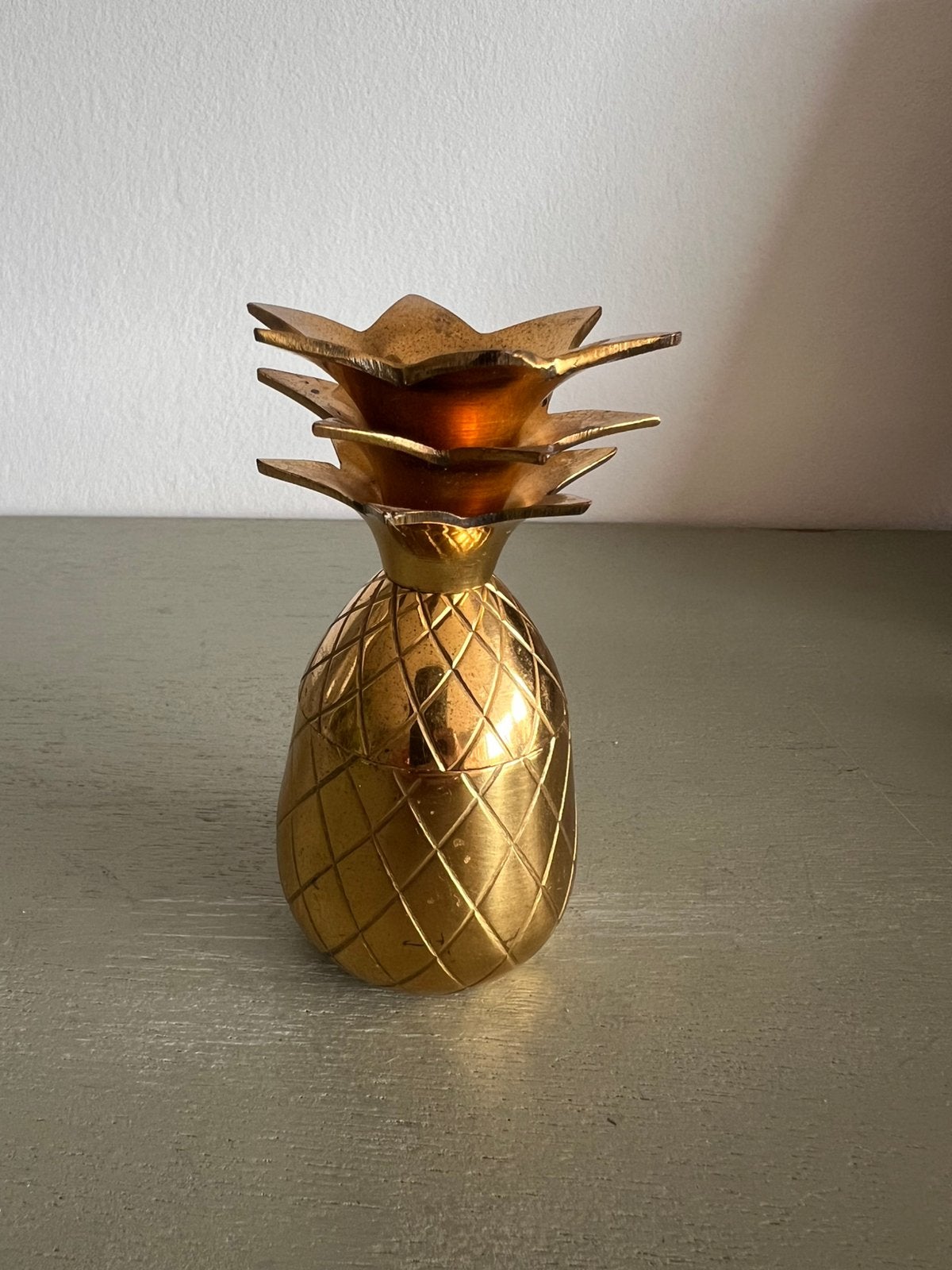Messing ananas opbergdoosje, Ophalen of Verzenden, Zo goed als nieuw