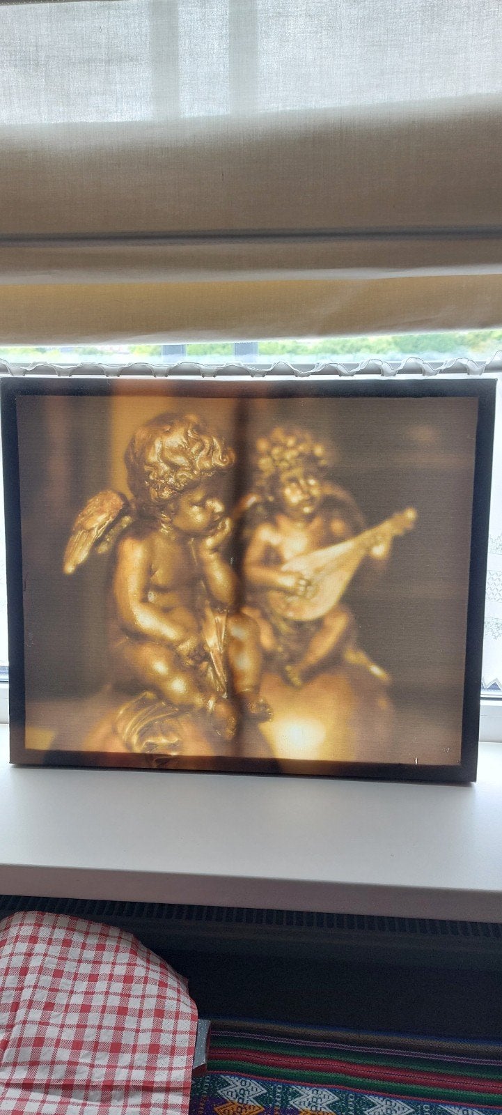 Engelen schilderij, Huis en Inrichting, Woonaccessoires | Schilderijen, Tekeningen en Foto's, Ophalen, Zo goed als nieuw, Schilderij