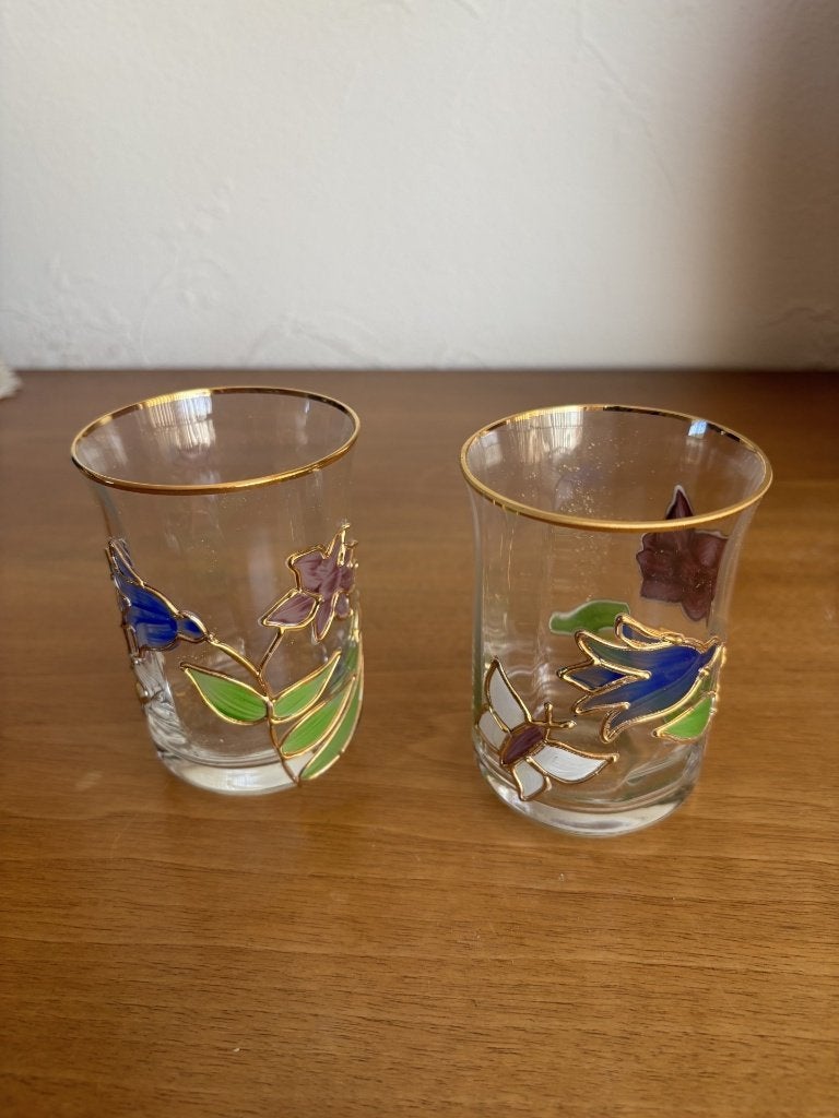 Vintage Paul Nagel "Tiffany" drinkglazen met goudoplaag, Ophalen of Verzenden