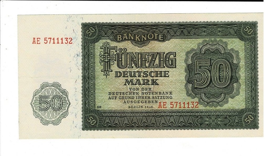 DDR, 50 mark 1948, Postzegels en Munten, Bankbiljetten | Europa | Niet-Eurobiljetten, Verzenden, Duitsland