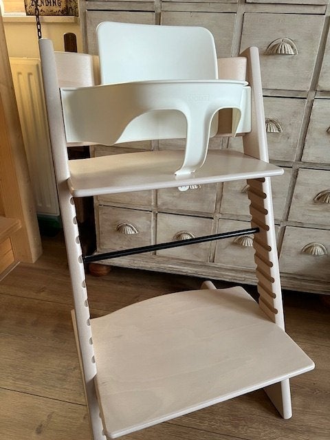 Stokke whitewash tripp trapp kinderstoel ZGAN, Ophalen, Zo goed als nieuw, Meegroeistoel, Stoelverkleiner