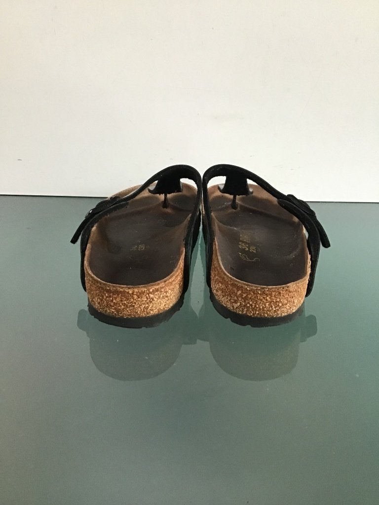 Birkenstock 36 Gizeh zwart | Gratis verzenden, Slippers, Verzenden, Zwart, Zo goed als nieuw