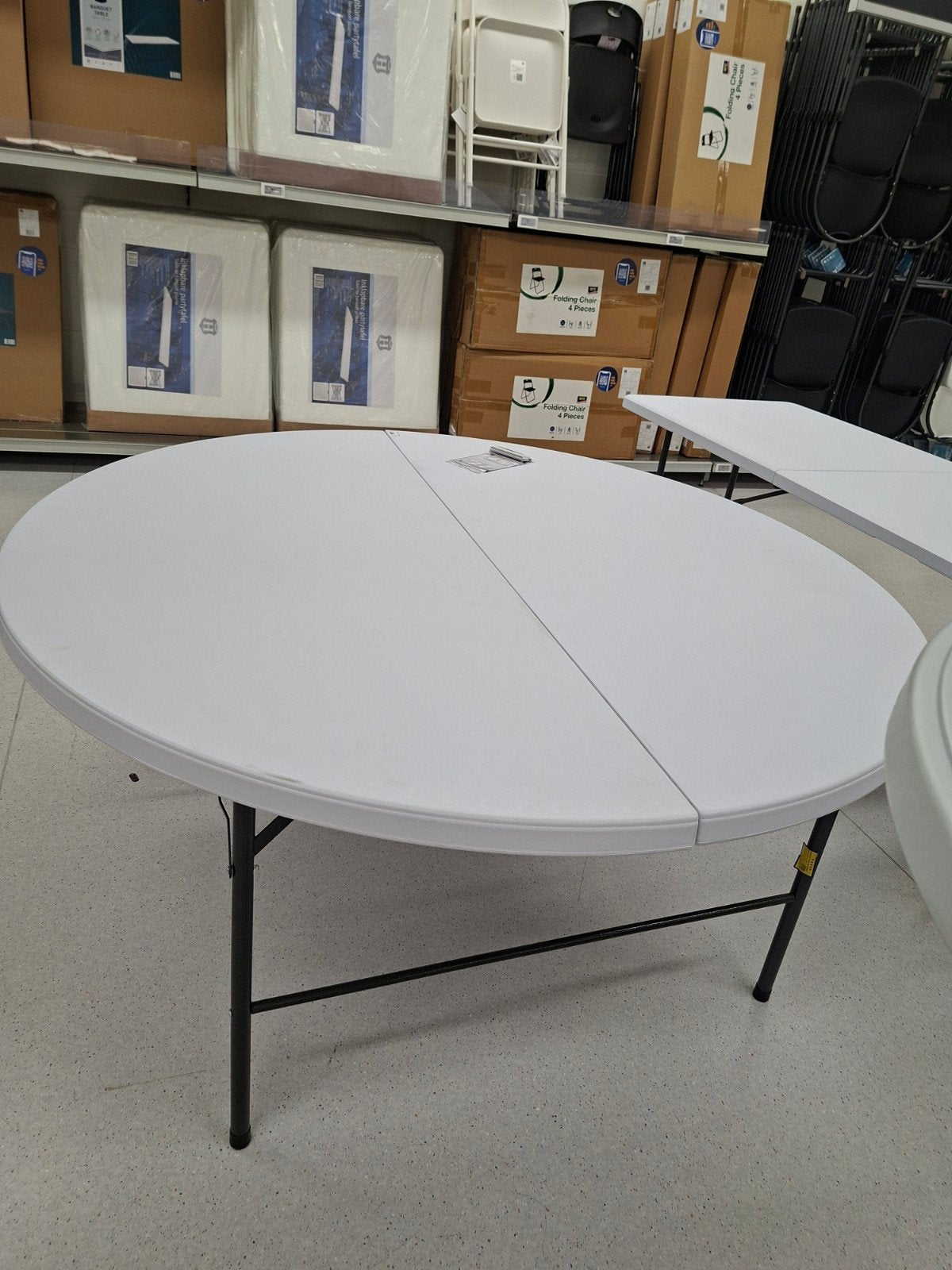 mooie grote ronde camping/ party tafel, Ophalen, Zo goed als nieuw, Rond, Overige materialen