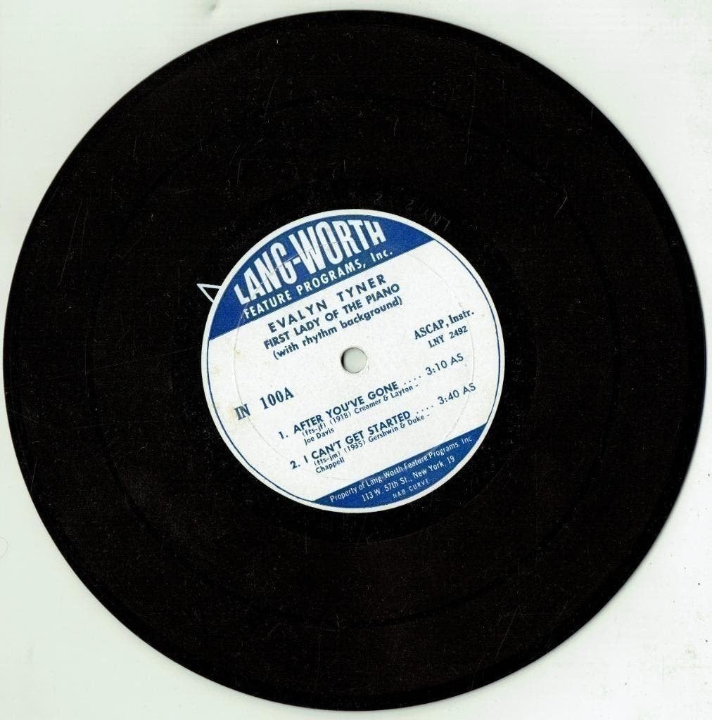 Foto 7 van EVALYN TYNER The First Lady of the Piano 8" 3 stuks
