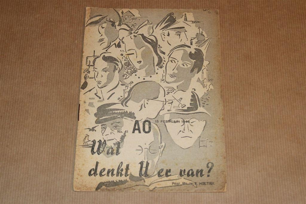 Wat Denkt U ervan? [1946] —Vintage Boekje over Opiniepeiling, Ophalen of Verzenden, Gelezen