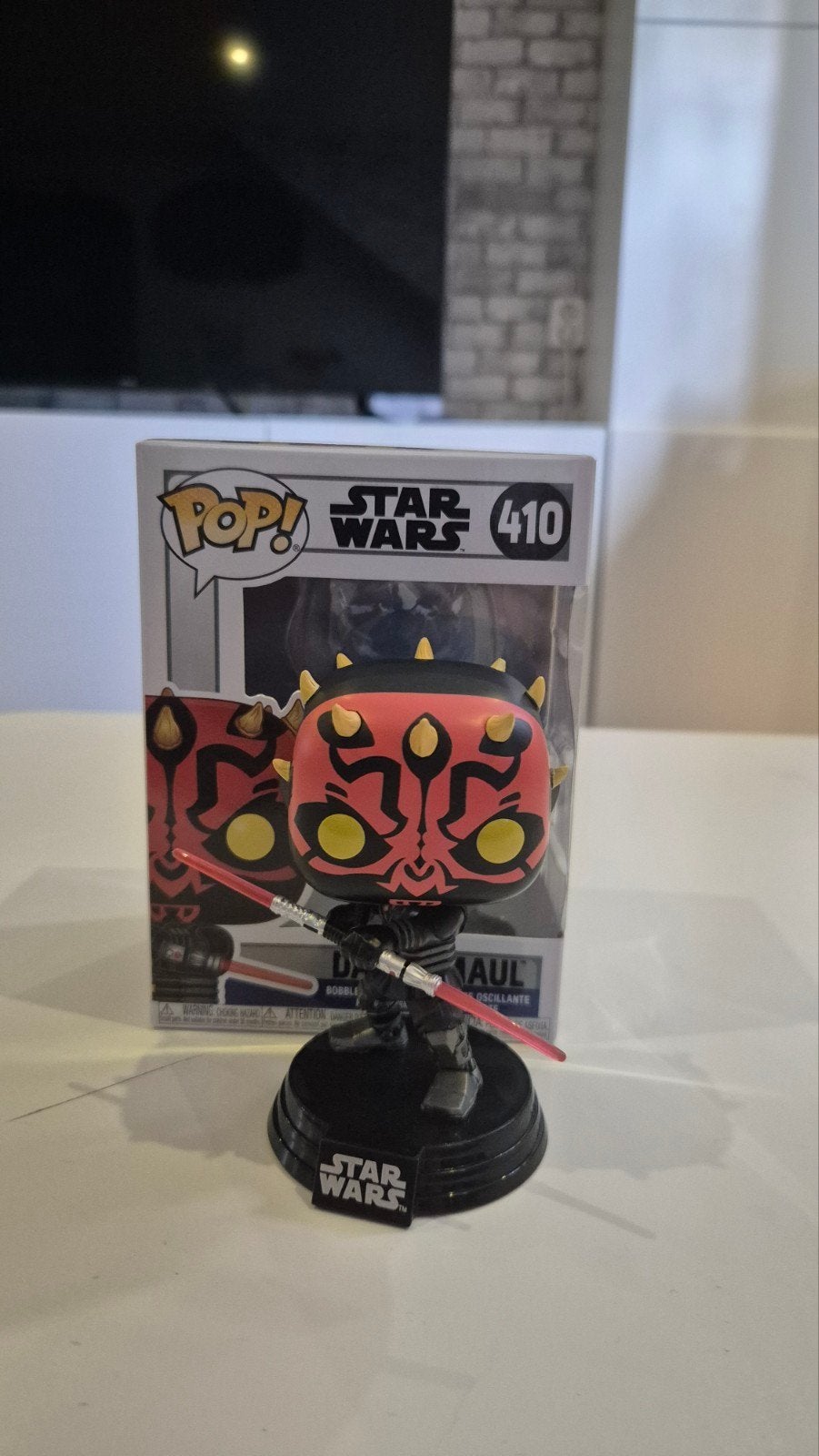 Funko Pop! Star Wars Darth Maul #410 Bobble-Head, Ophalen of Verzenden, Zo goed als nieuw, Actiefiguurtje