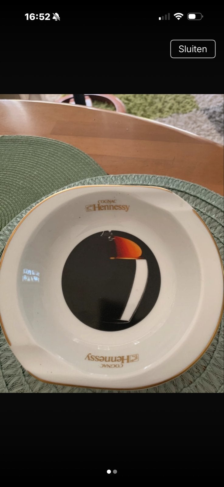 Vintage Hennessy Cognac Asbak - Bernardaud Limoges, Ophalen of Verzenden