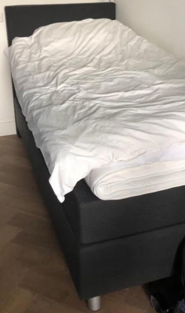 Boxspring 90x210 incl. matras, Huis en Inrichting, Slaapkamer | Boxsprings, Ophalen, Gebruikt, 90 cm, Eenpersoons