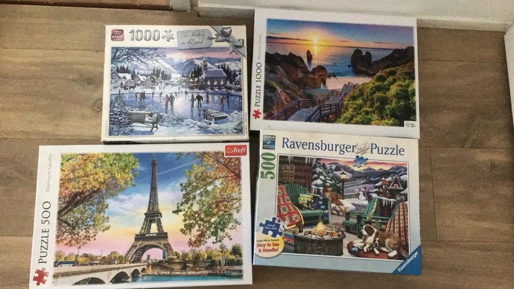 Legpuzzels, Ophalen, 500 t/m 1500 stukjes, Zo goed als nieuw