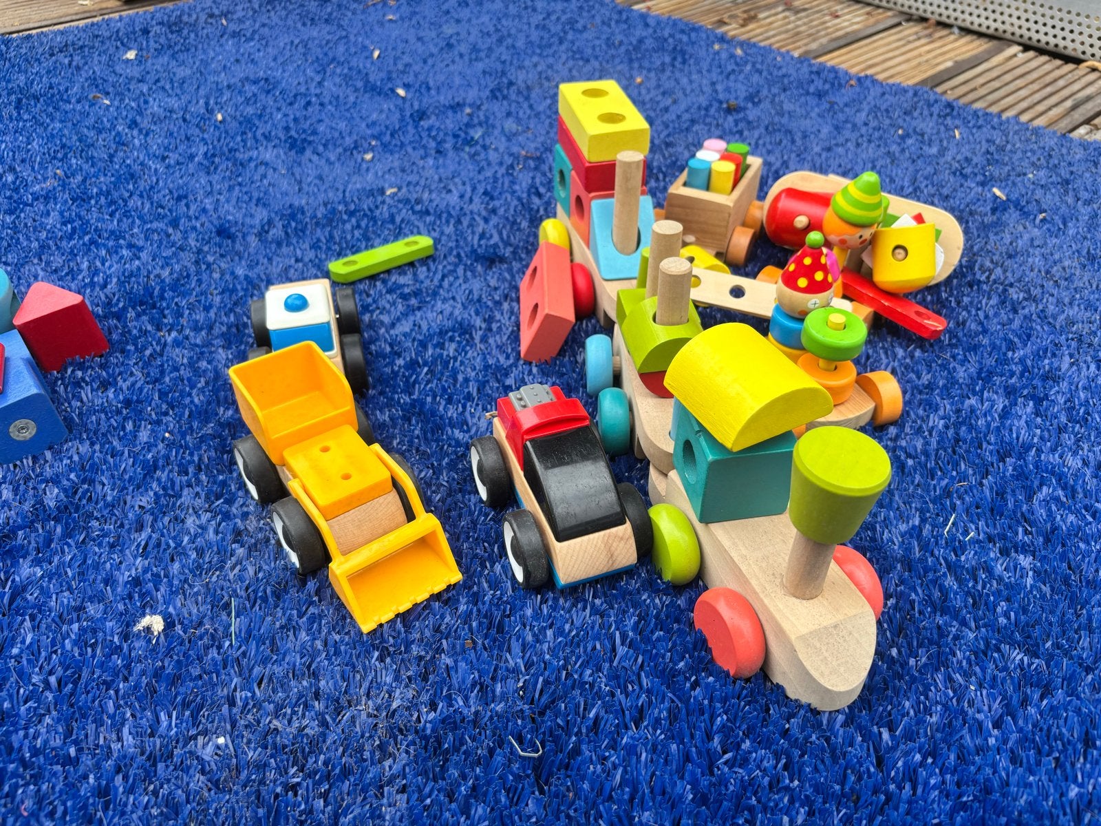 Grote partij houten speelgoed en Playmobil 1-2-3, Ophalen, Gebruikt, Jongen of Meisje