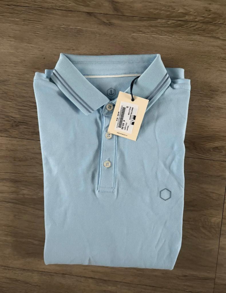 Lichtblauwe polo Marco Manzini - Nieuw met prijskaartje, Kleding | Heren, Ophalen of Verzenden, Nieuw, Maat 48/50 (M), Blauw
