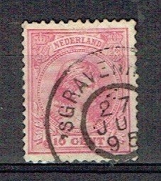 Nederland 1891 nr 37 Prinses Wilhelmina 's GRAVENHAGE, Verzenden, Gestempeld, Koningshuis