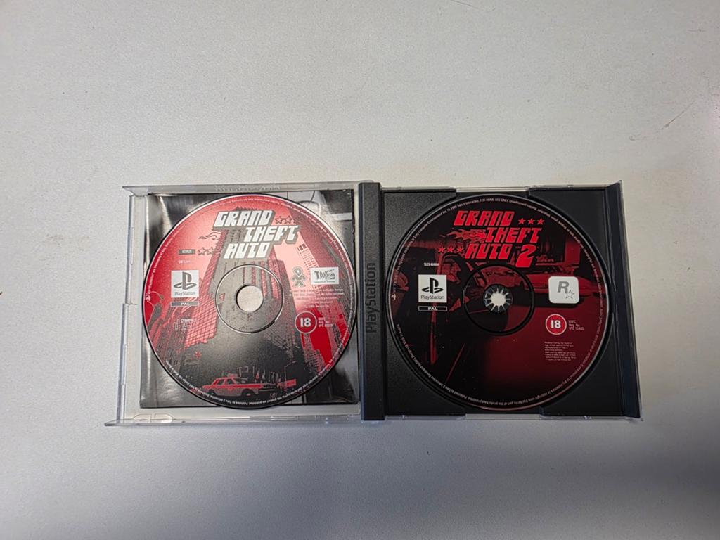 Grand Theft Auto 1 & 2 PS1 origineel PAL set, 1 speler, Ophalen of Verzenden, Avontuur en Actie, Vanaf 18 jaar