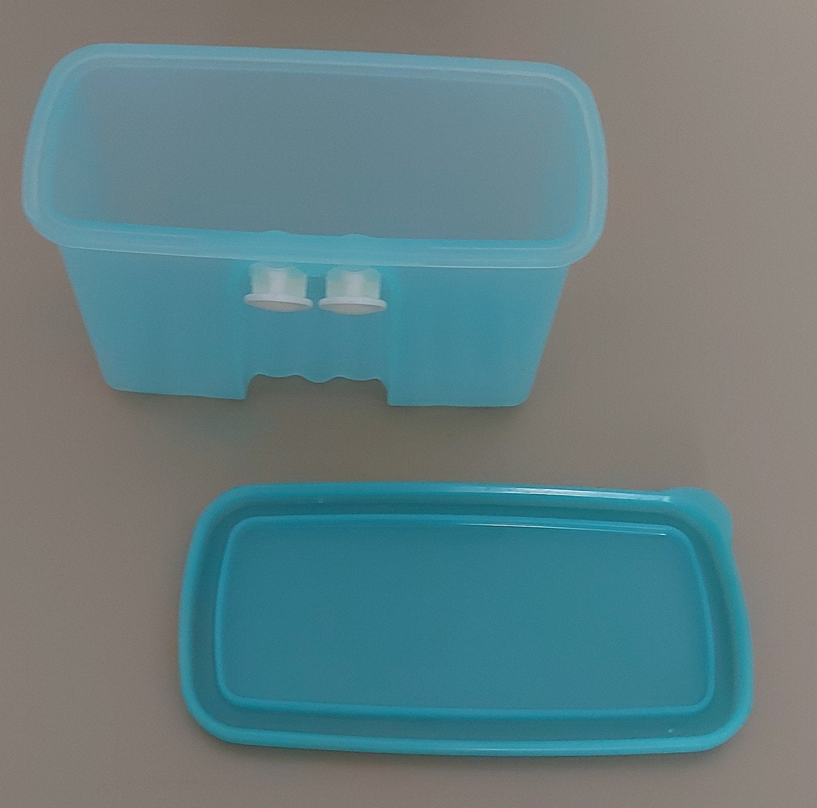 Tupperware Blauwe kunststof voorraadpot met deksel, Ophalen, Kunststof, Voorraadpot, Overige merken