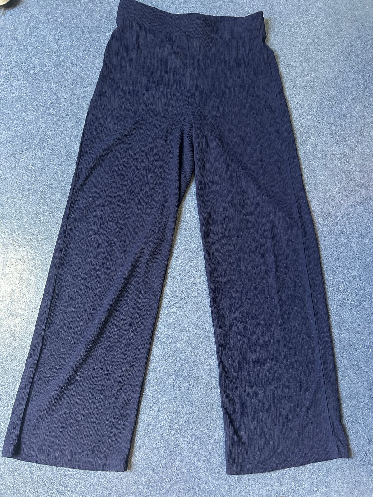 Cotton Club Cosy Wijde Broek met Ribstructuur - Maat M, Maat 38/40 (M), Blauw, Ophalen of Verzenden, Zo goed als nieuw