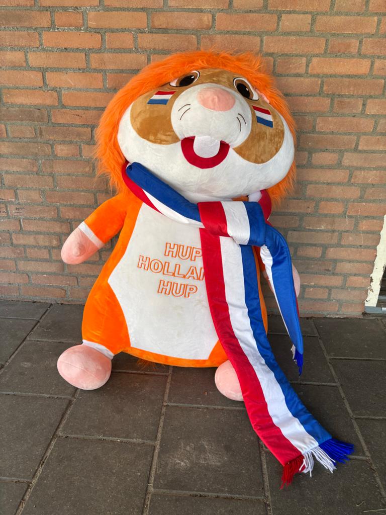 WK Reuze Hamster Knuffel Oranje Hup Holland Hup, Ophalen, Oranje, Overige merken, Overige karakters