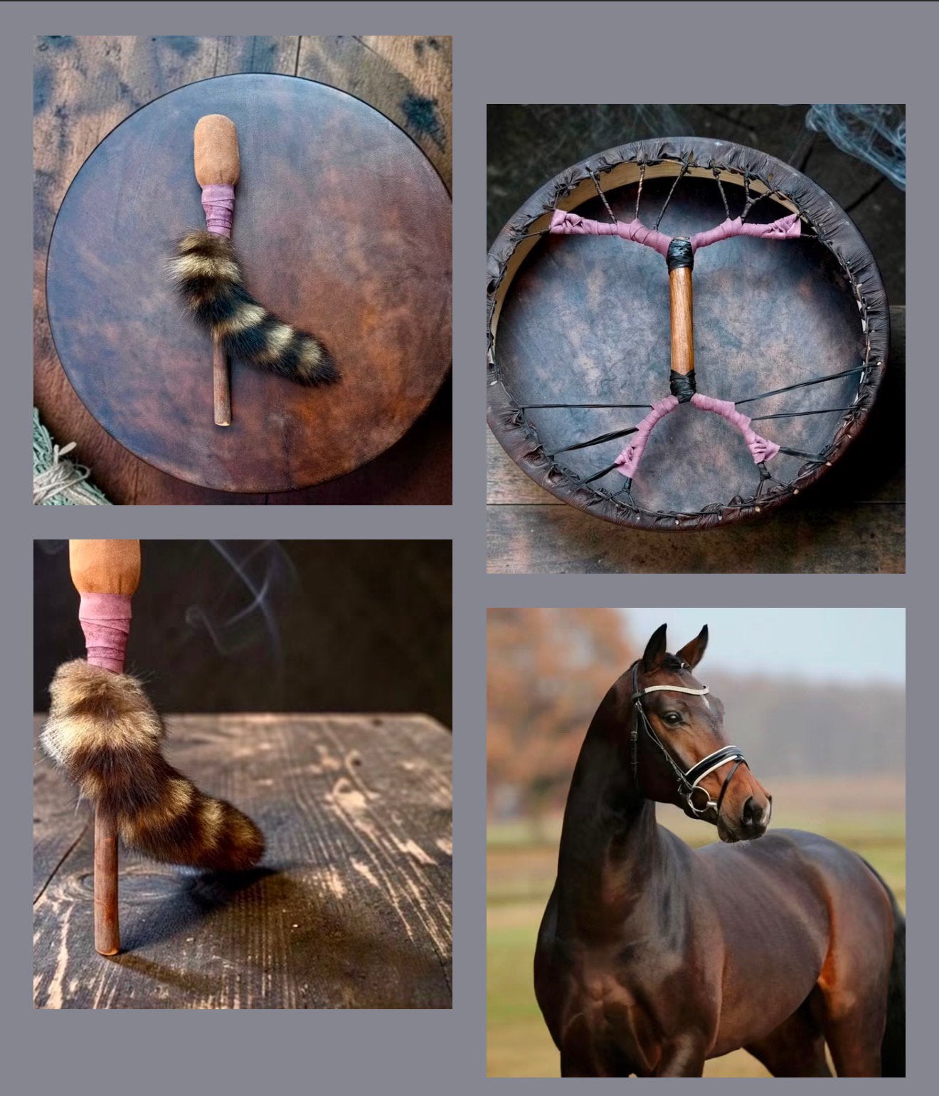 OVERGEDRAGEN Sjamanendrum Paard 47 cm, Verzenden, Nieuw, Melodische percussie