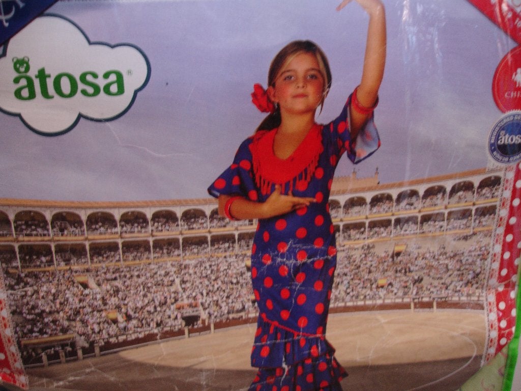 Nieuw Atosa Flamenco jurk kostuum maat 5-6 jaar, Ophalen of Verzenden, Nieuw, 110 t/m 116, Meisje