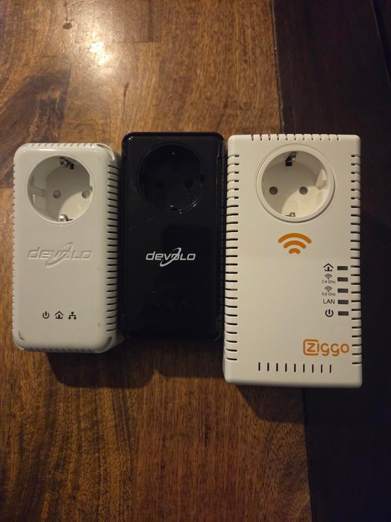 Devolo Powerline Adapters & Ziggo Wifi Booster, Verzenden, Gebruikt, Router, Devolo, Ziggo