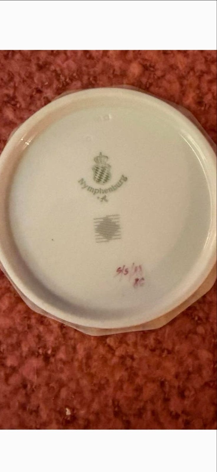 Nymphenburg Porseleinen Schoteltje met Roosdecoratie, Ophalen
