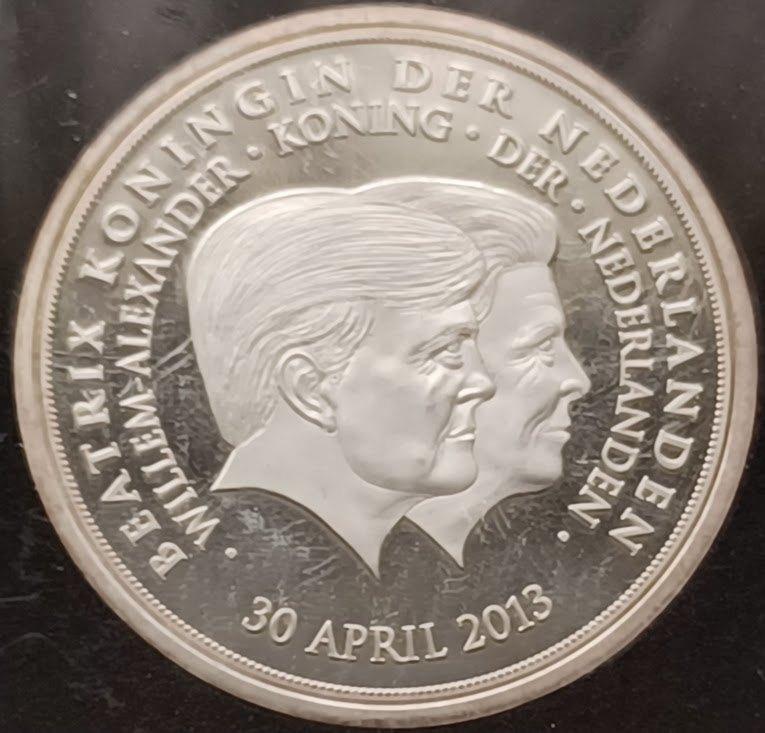 Penning Abdicatie Koningin Beatrix - 2013 Proof, Postzegels en Munten, Penningen en Medailles, Verzenden, Overige materialen, Nederland