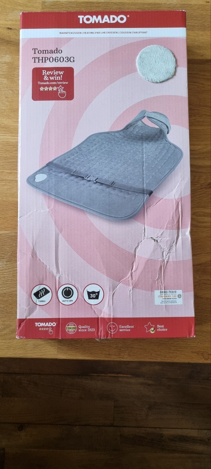 Tomado THP0603G electrisch warmtekussen, Ophalen, Eenpersoons, Nieuw, Kussen