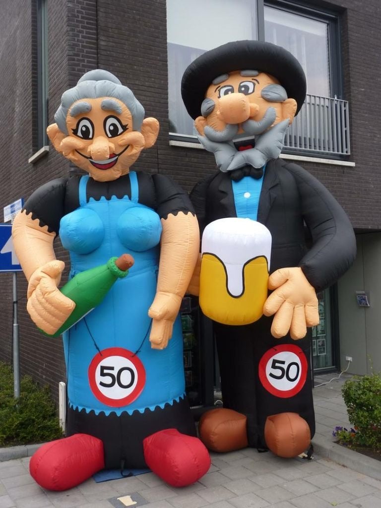 Opblaasbare Abraham en Sarah en veel meer opblaas figuren, Ophalen, Zo goed als nieuw, Abraham of Sarah