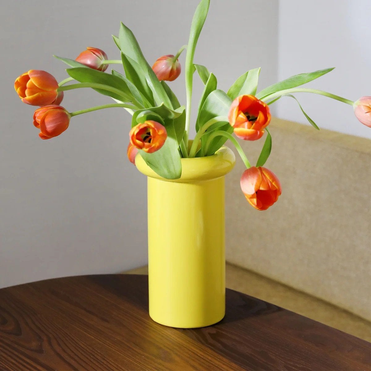 &klevering amsterdam vaas nieuw, Huis en Inrichting, Woonaccessoires | Vazen, Verzenden, Geel, Nieuw, 27 cm