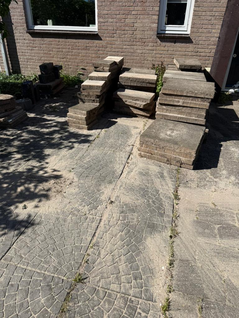 Tuin tegels, Ophalen, Zo goed als nieuw, Hout, Terrastegels