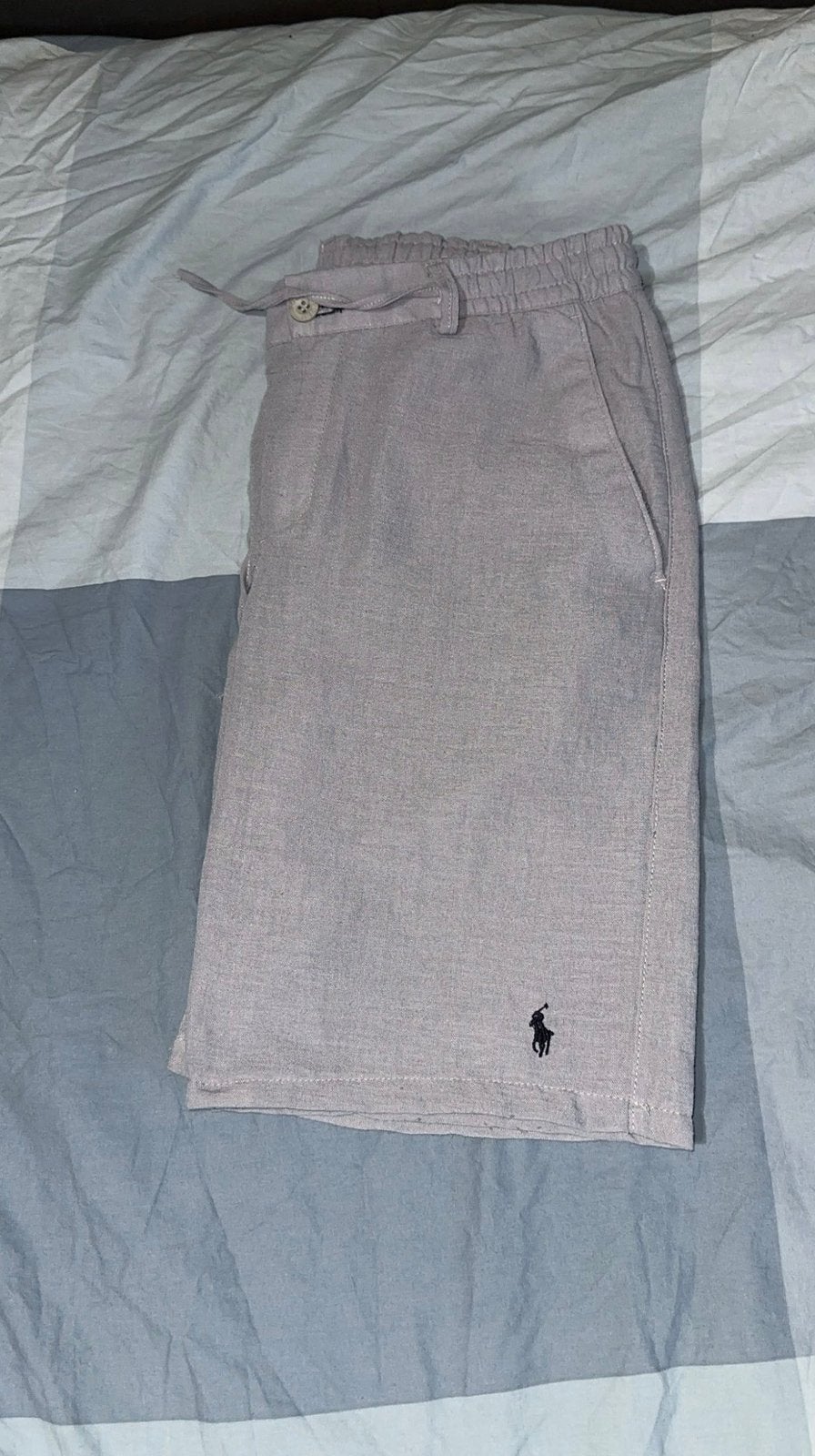 Ralph lauren korte broek licht blauw, Ophalen, Zo goed als nieuw, Maat 52/54 (L), Blauw