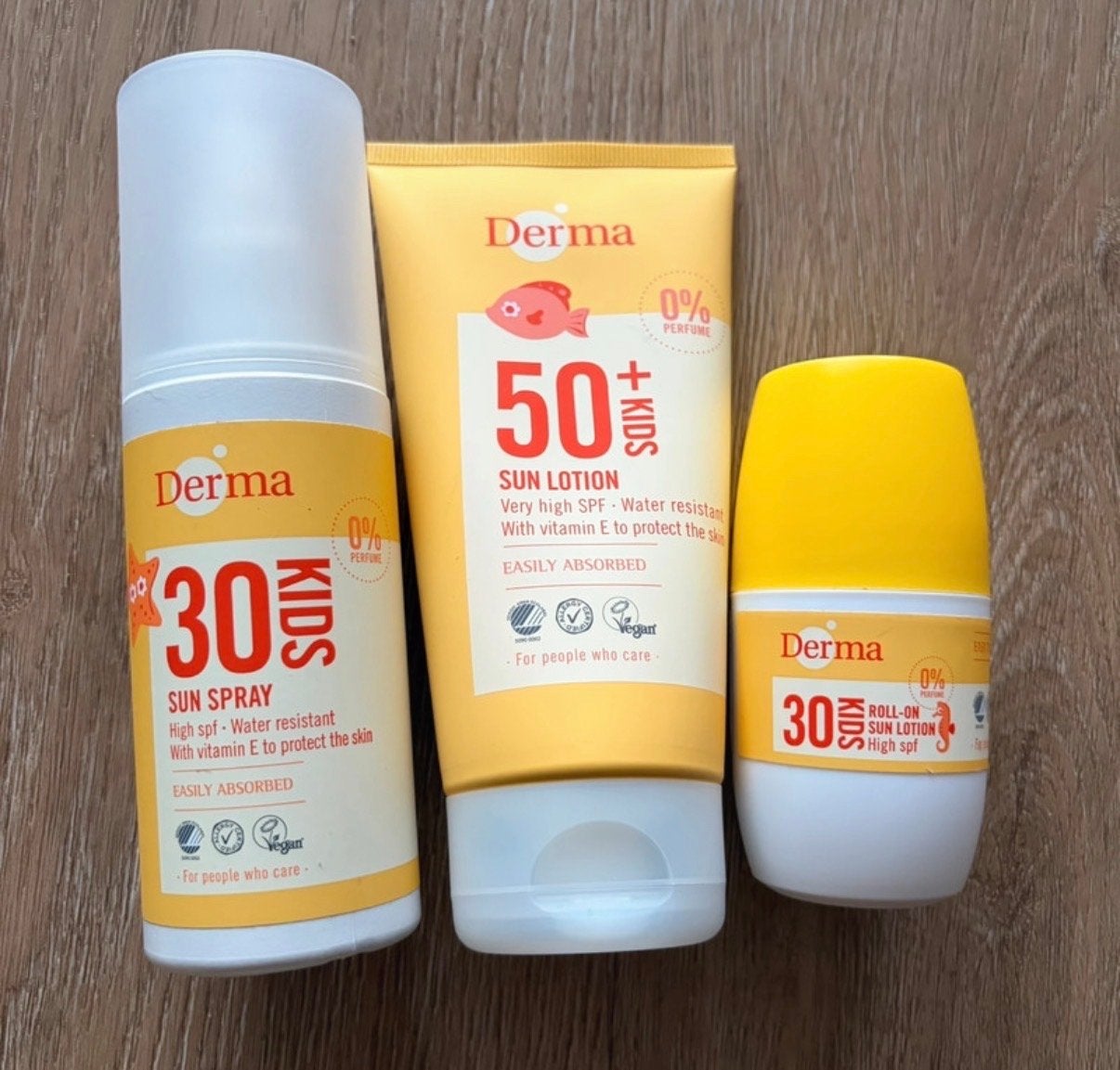 Derma Kids Zonnebrand Set: Spray, Lotion & Roll-on, Ophalen, Zo goed als nieuw, Zonnebrand of After Sun