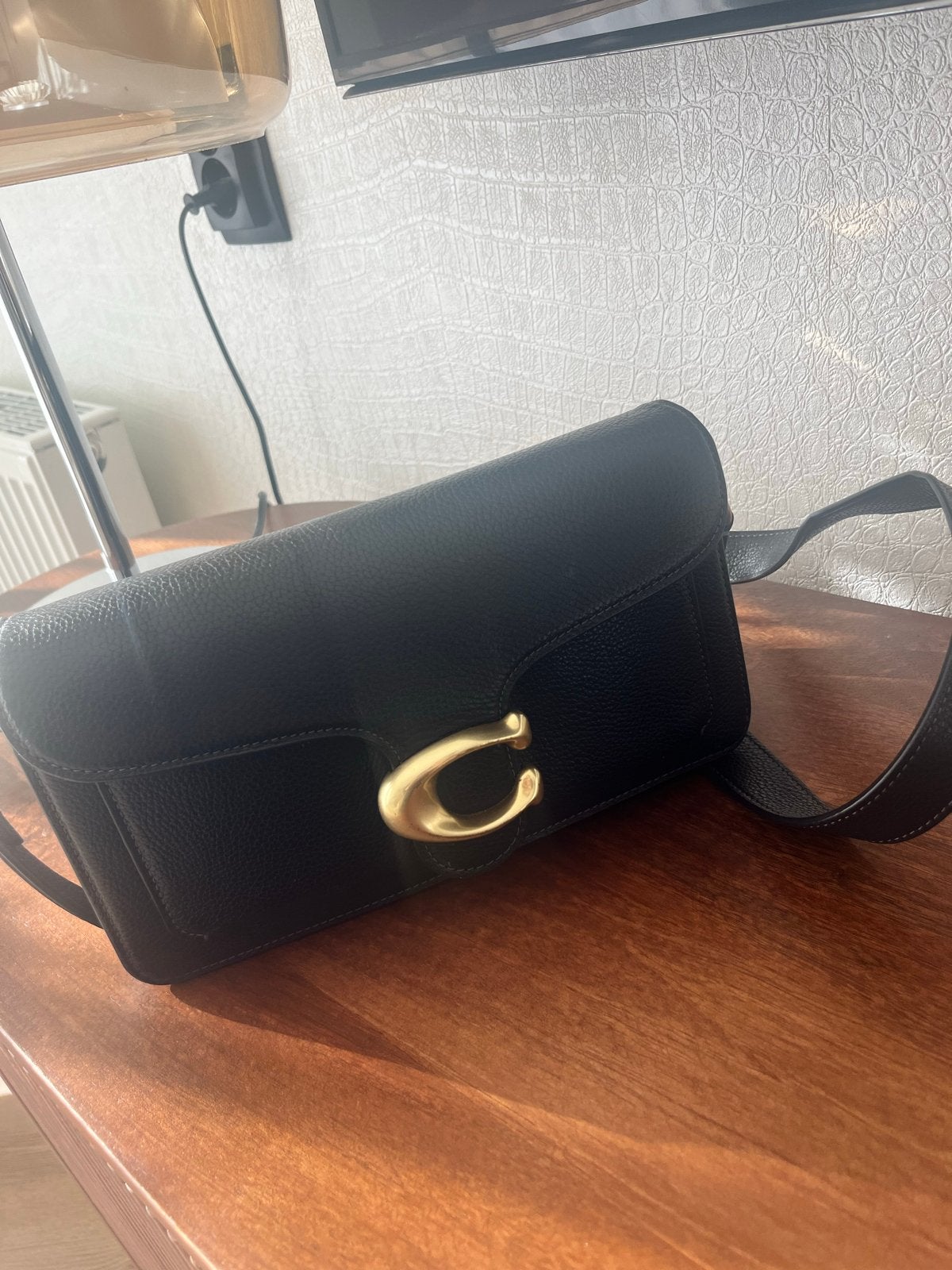 Prachtige grote Coach zwarte tas, Ophalen of Verzenden, Zo goed als nieuw, Zwart, Schoudertasje