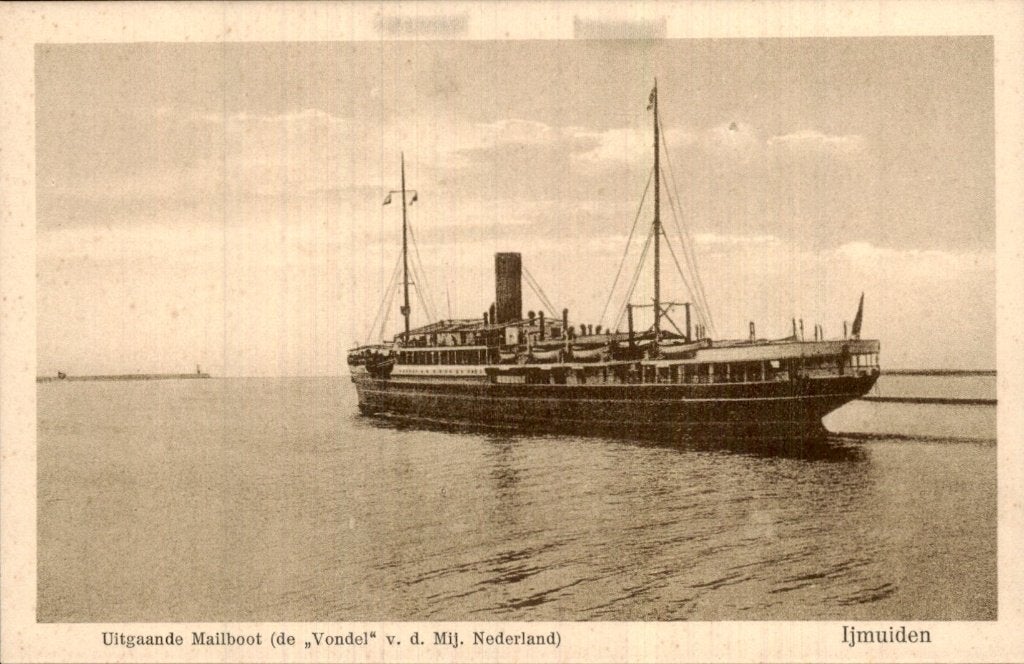 IJmuiden - Mailboot - Vondel, Ophalen of Verzenden, Voor 1920, Ongelopen, Noord-Holland