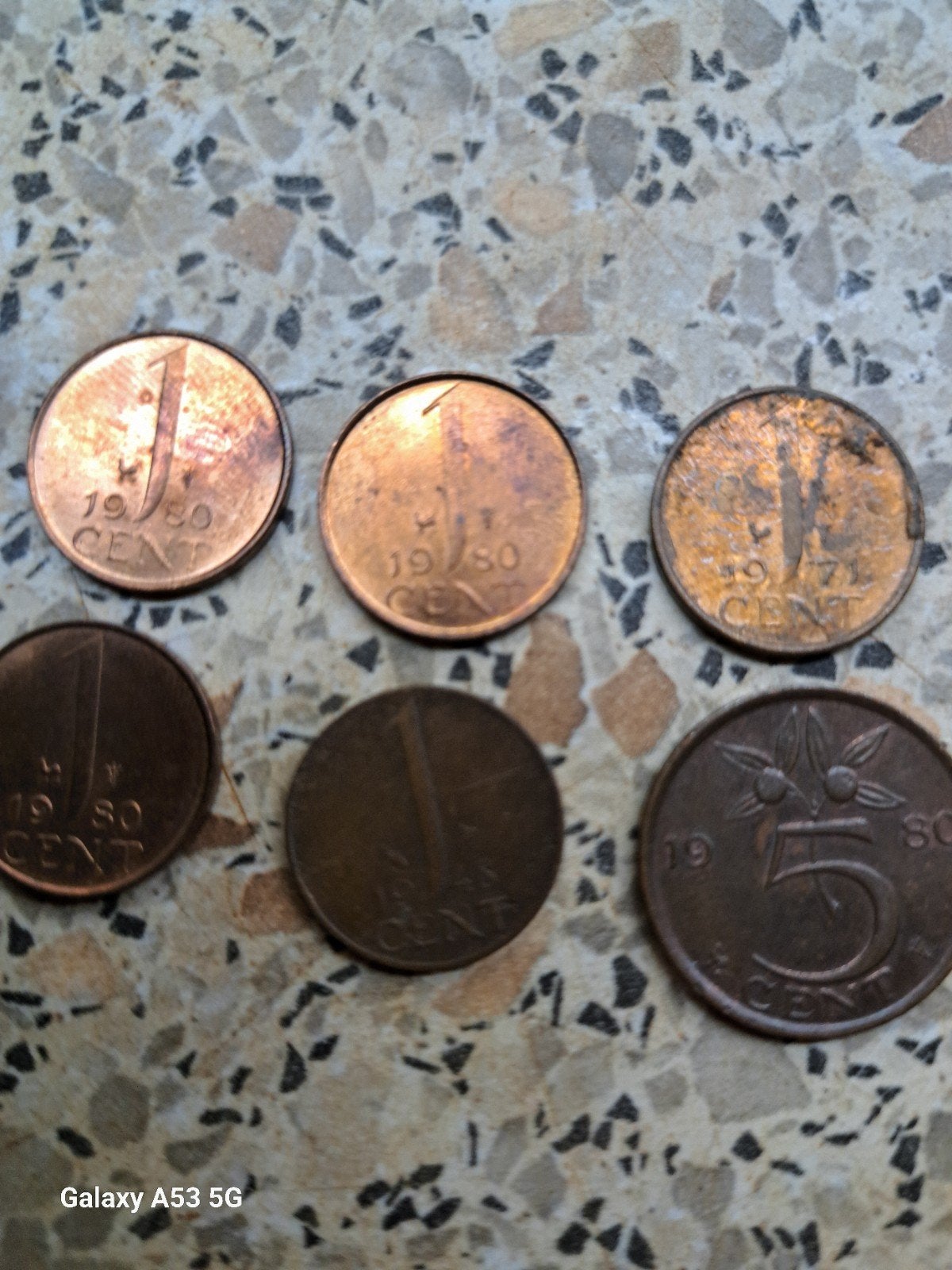 Nederlandse munten Koningin Juliana - 1 en 5 cent, Ophalen of Verzenden, Koningin Juliana, Overige waardes, Setje
