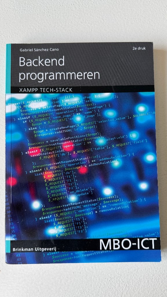 Backend programmeren, Gabriel Sánchez Cano, Ophalen of Verzenden, Zo goed als nieuw, MBO