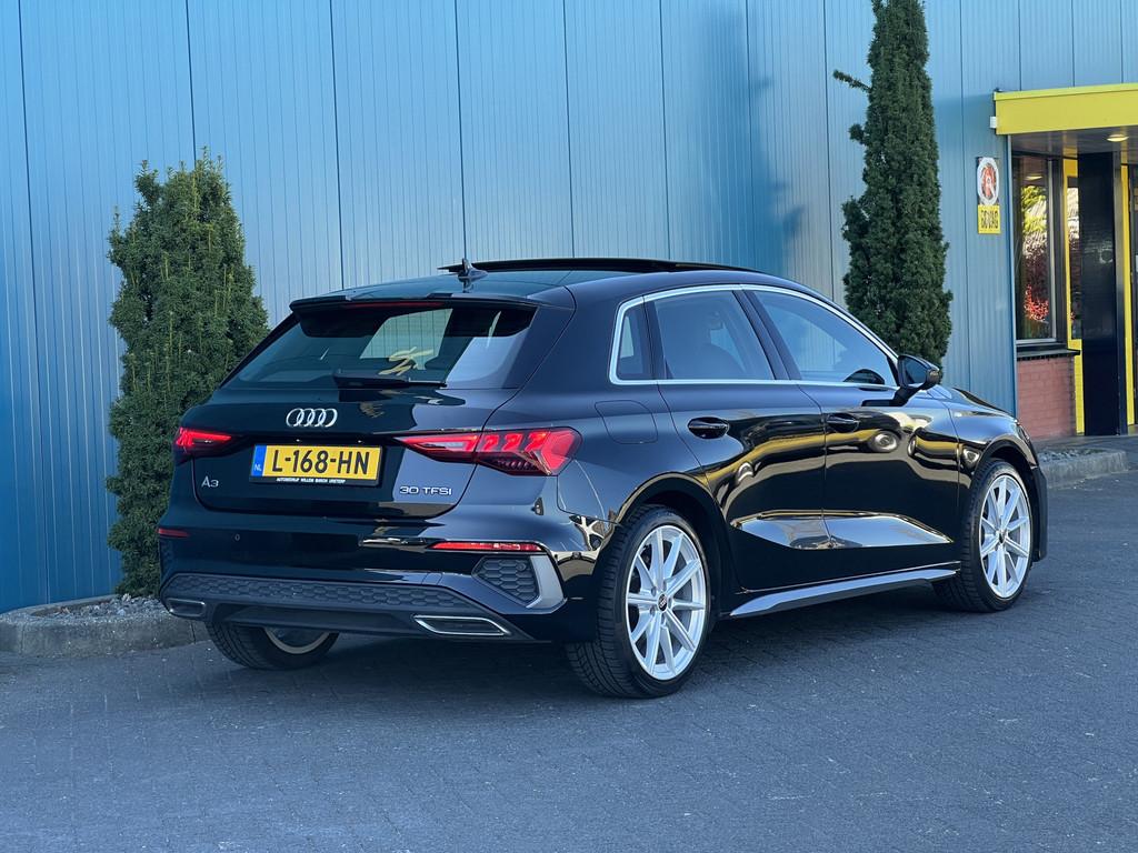 Audi A3 Sportback 30 TFSI S edition PANO | CARPLAY/ANDROID |, Auto's, Audi, 1195 kg, Gebruikt, Traction-control, Leder en Stof