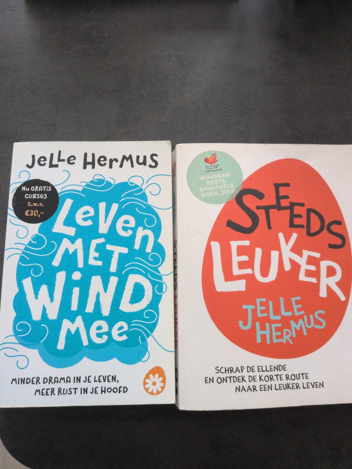 Jelle Hermus: Leven met Wind Mee & Steeds Leuker (2 boeken), Achtergrond en Informatie, Spiritualiteit algemeen, Ophalen of Verzenden