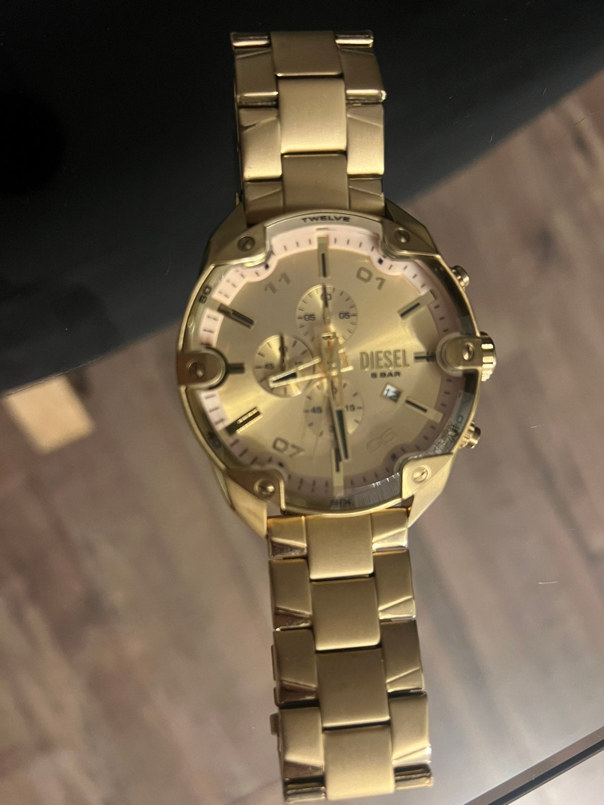Diesel Horloge, Ophalen, Zo goed als nieuw, Leer, Overige merken