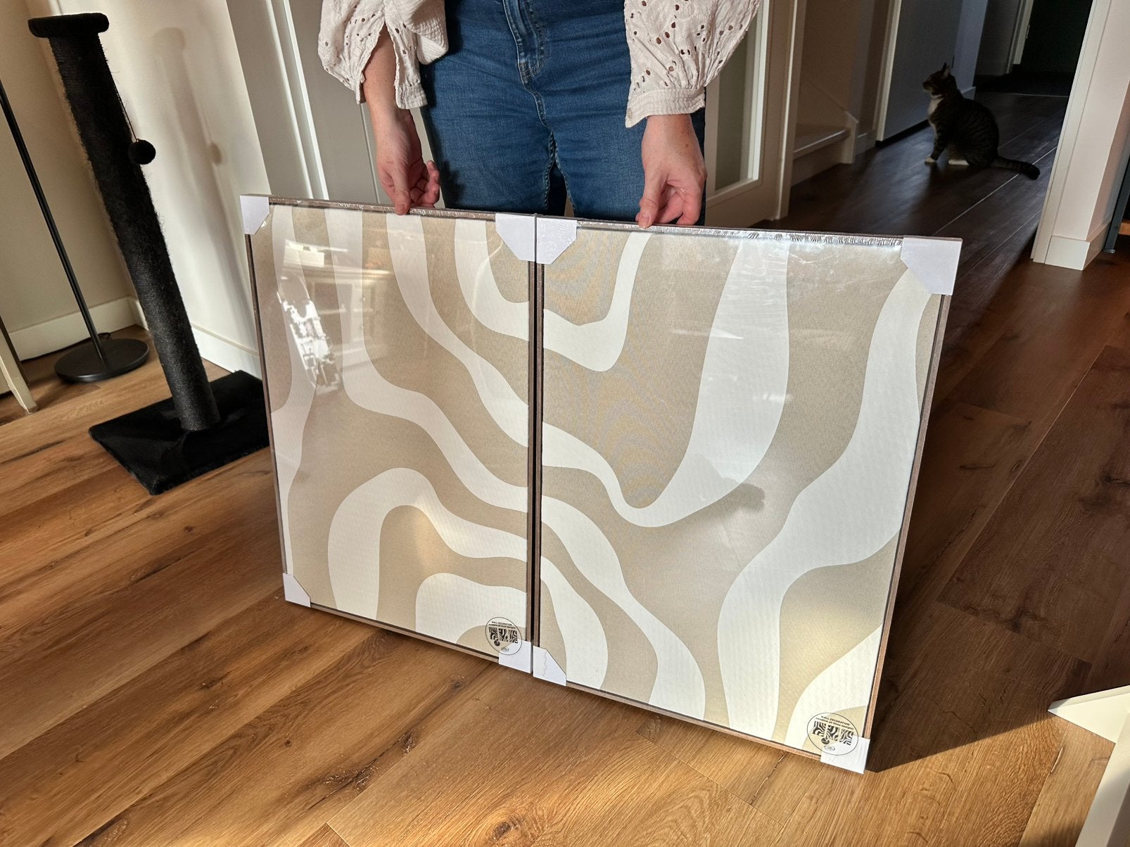 Leuke canvas schilderijen 2x 68x47.5 cm., Ophalen, Nieuw