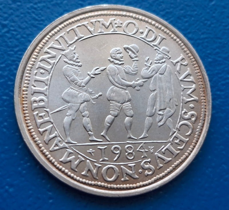 Penning 400 jaar moord op Willem van Oranje - 1984, Verzenden, Overige materialen, Nederland